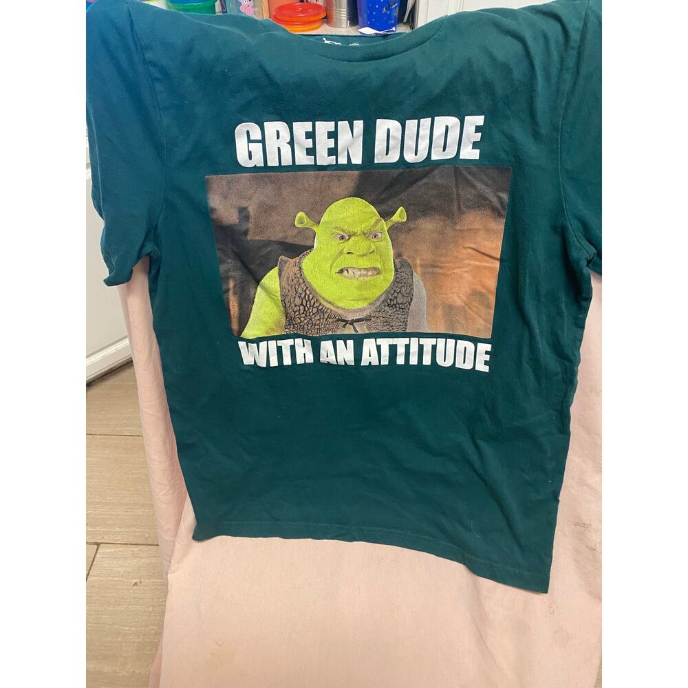 Shrek Green Dude With An Attitude Shirt Size Large